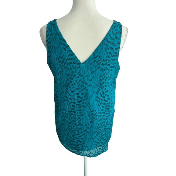 LILLY PULITZER Teal Patterned Dress Tank Top Size Small - Picture 8 of 8